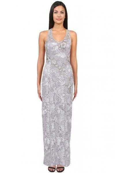 Sue Wong, Sue Wong Soutache Embroidered Gown Sleeveless Dress