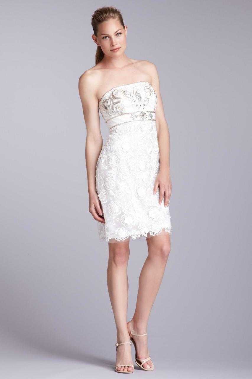 Sue Wong, Sue Wong - Strapless Embroidered Cocktail Dress N1216