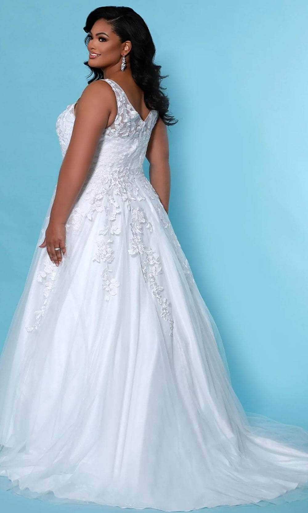 Sydney's Closet Bridal, Sydney's Closet Bridal - SC5259 Floral Embroidered Bridal Gown