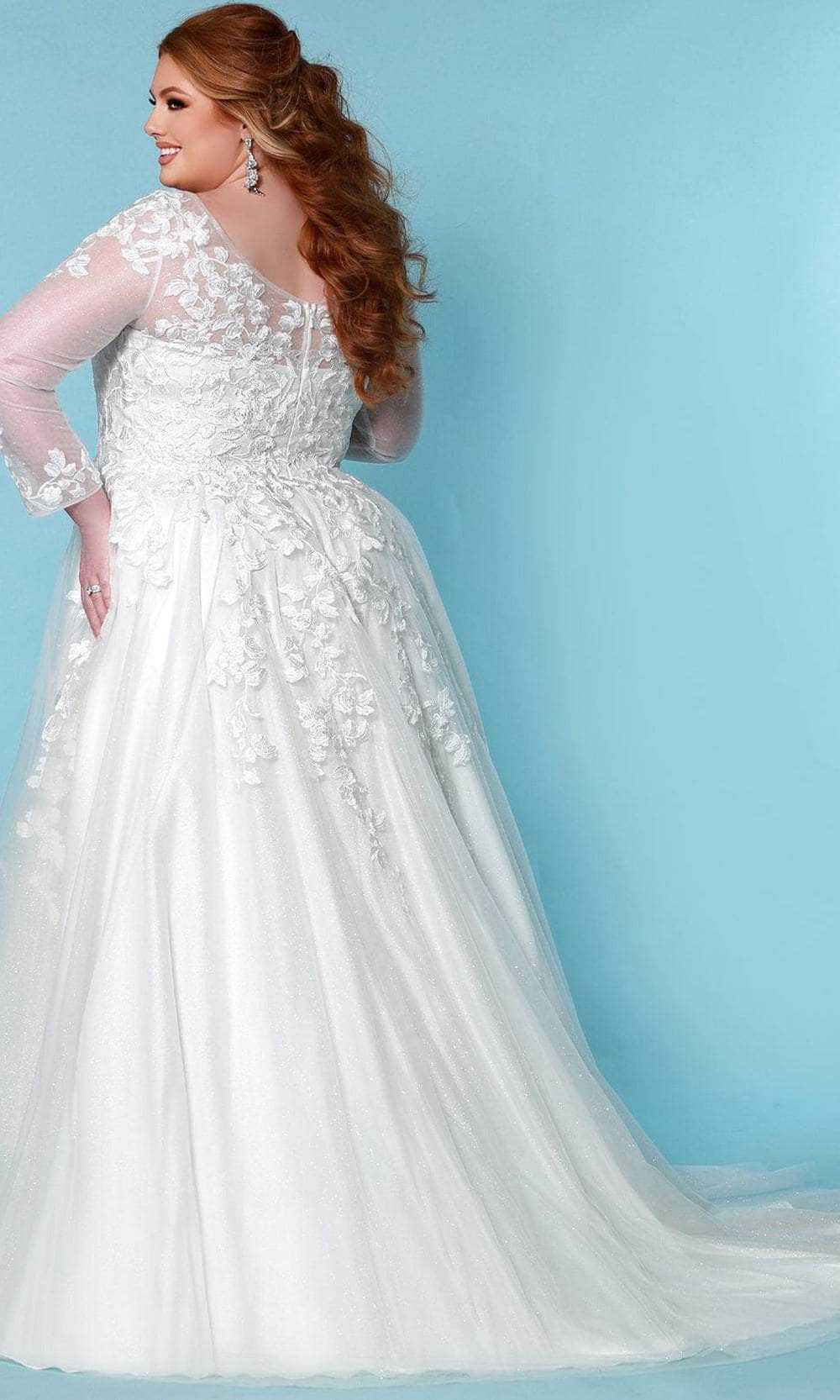 Sydney's Closet Bridal, Sydney's Closet Bridal - SC5267 Embroidered Glitter Bridal Gown