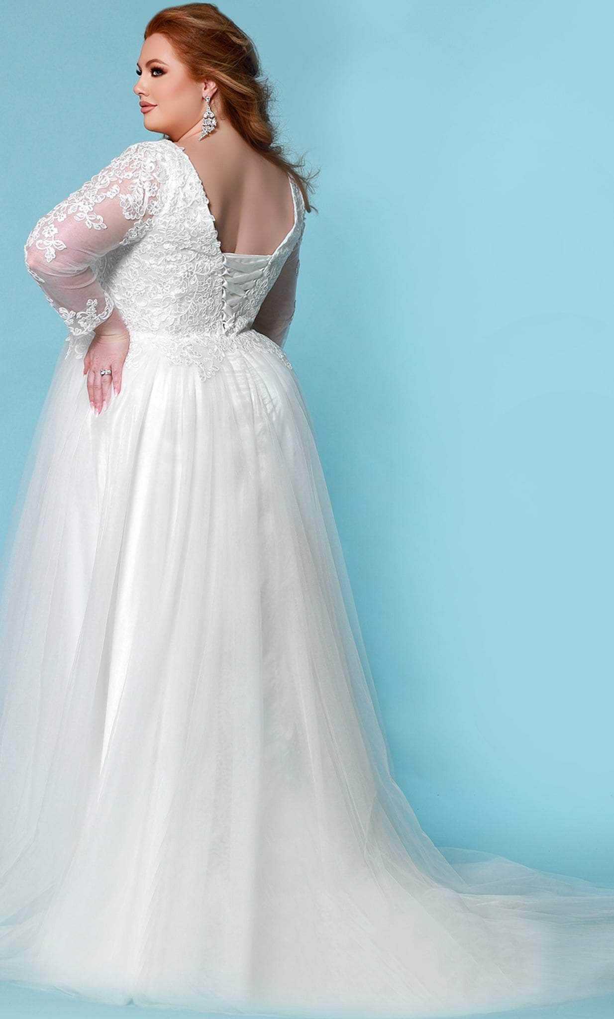Sydney's Closet Bridal, Sydney's Closet Bridal SC5271 - Long Sleeve A-line Bridal Dress