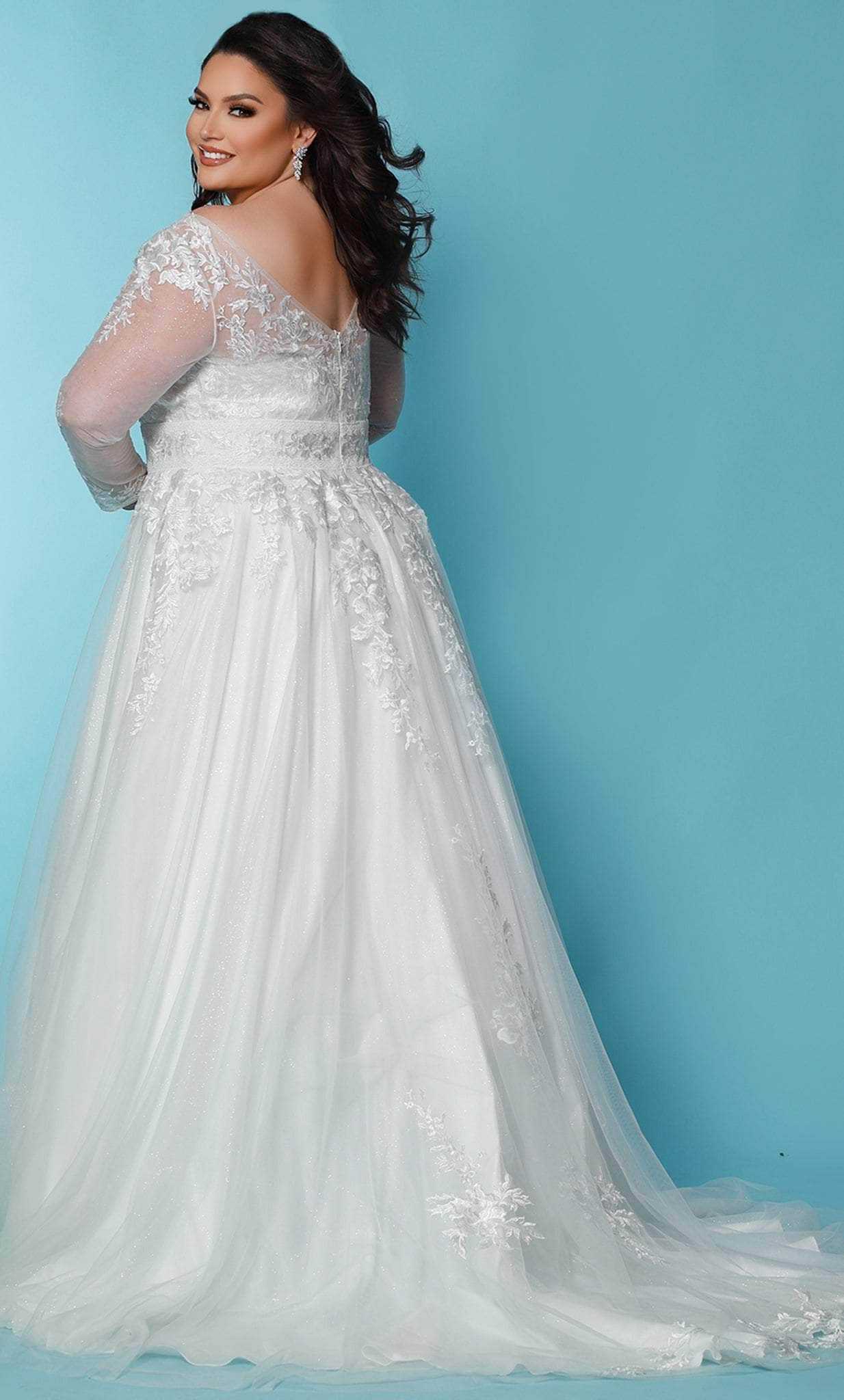 Sydney's Closet Bridal, Sydney's Closet Bridal SC5282 - Glittered A-line Bridal Gown