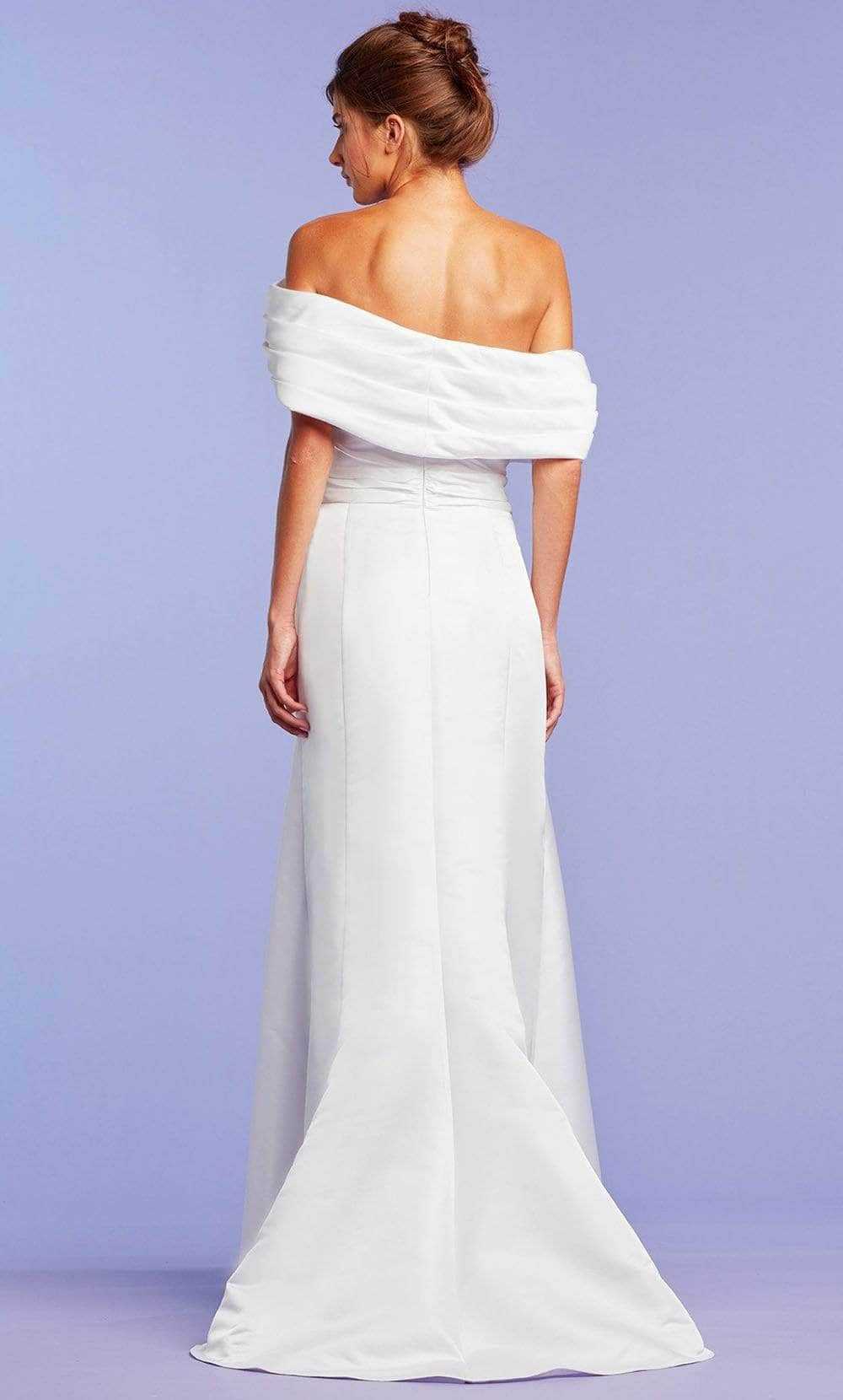 Tadashi Shoji, Tadashi Shoji - Off Shoulder Bridal Dress BQN20357LBR - 1 pc Ivory In Size 14 Available