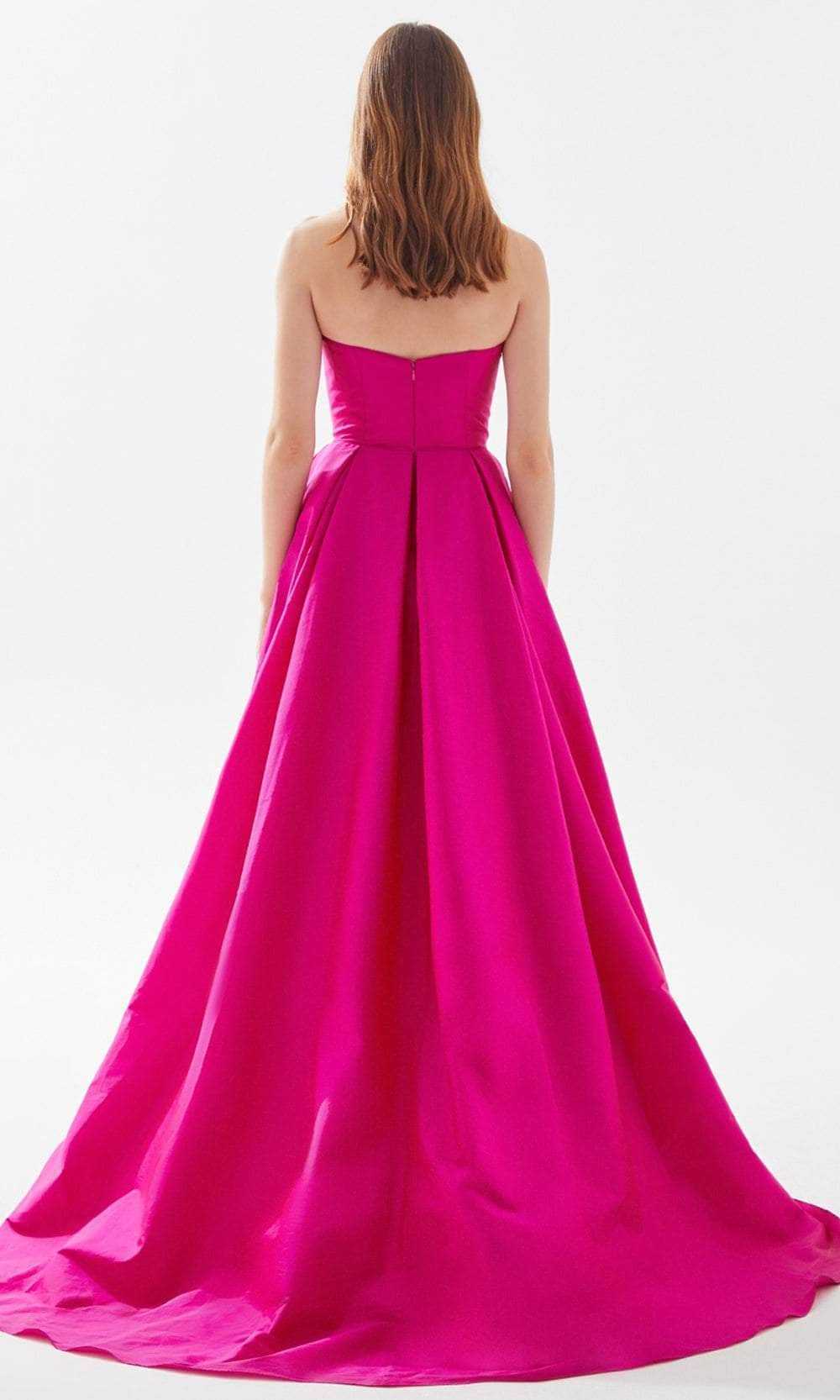 Tarik Ediz, Tarik Ediz 52022 - Bustier A-Line Prom Dress with Slit