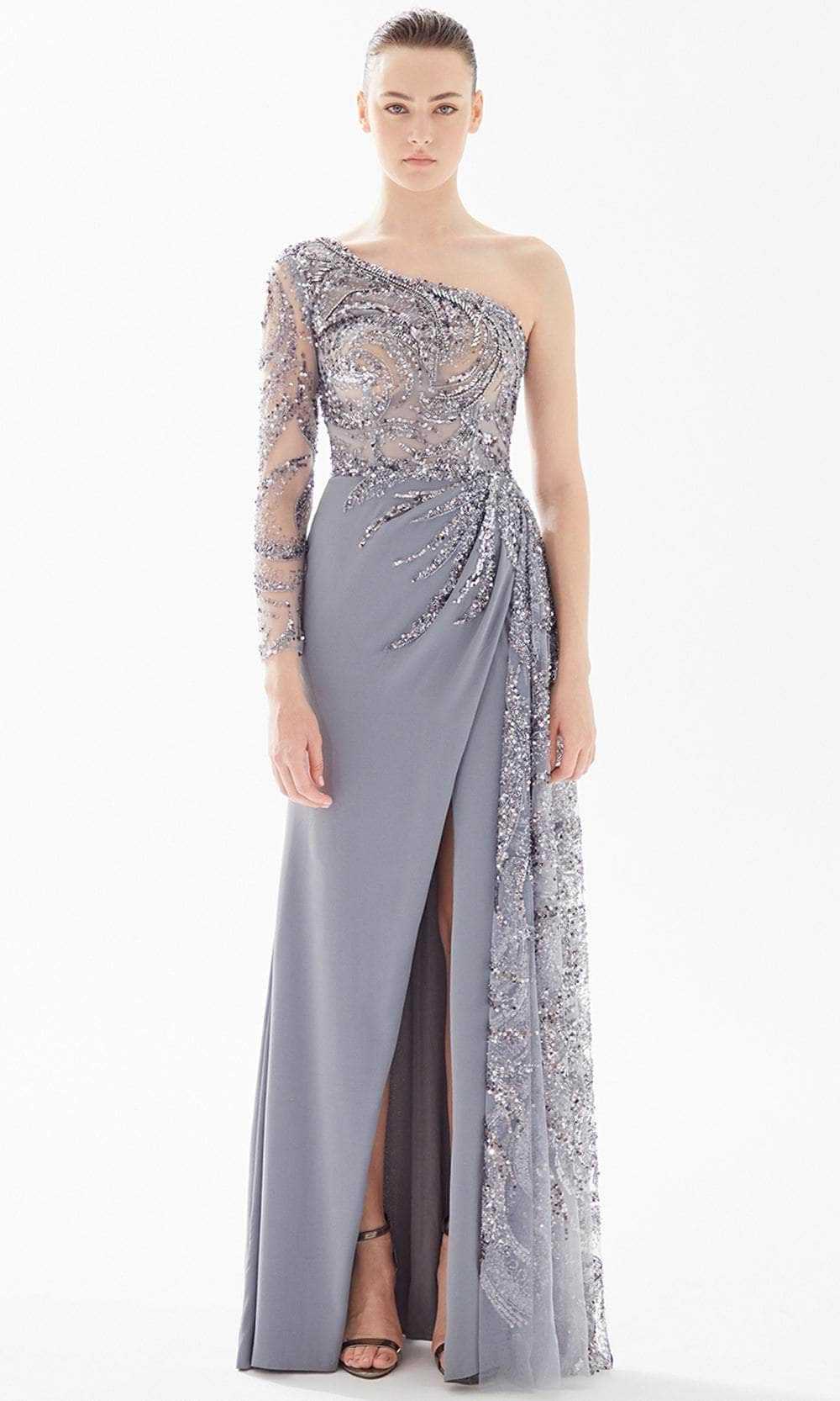 Tarik Ediz, Tarik Ediz 98290 - Glimmer Illusion Bodice Evening Gown