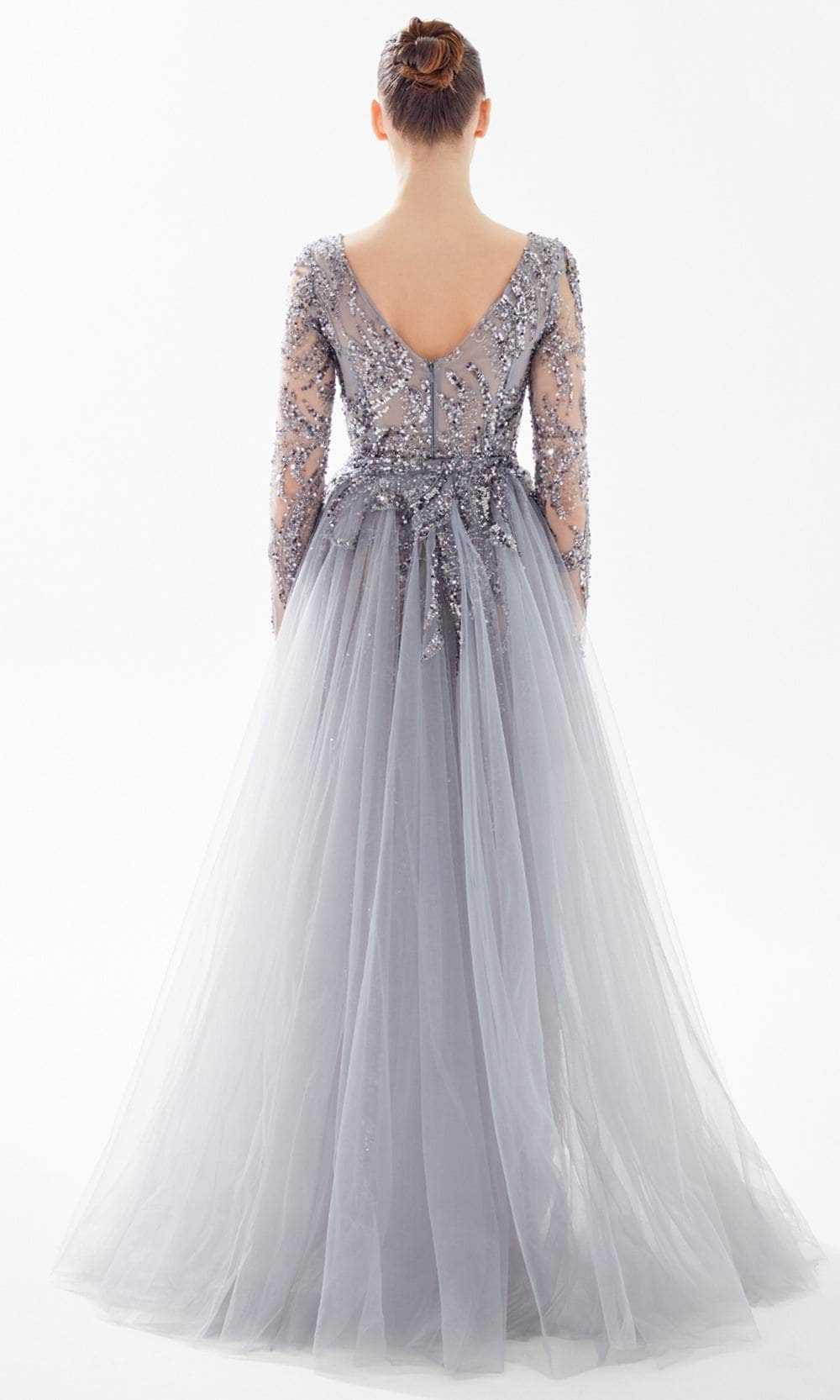 Tarik Ediz, Tarik Ediz 98294 - Embellished Overlay Evening Dress
