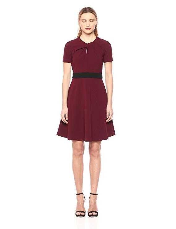 Taylor, Taylor - 9942M Jewel Short Sleeves A-Line Cocktail Dress