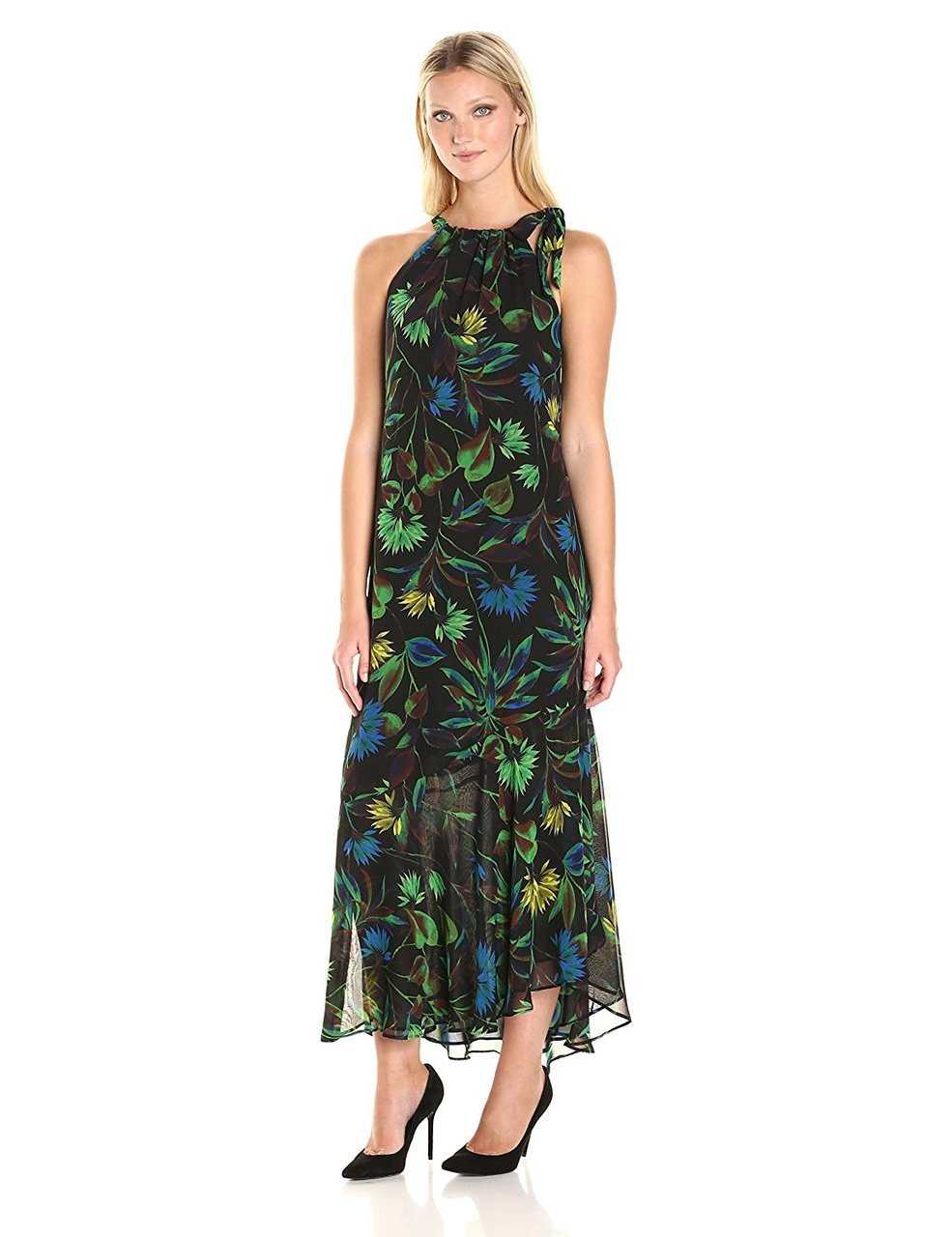 Taylor, Taylor - Floral Printed Sheath Dress 8749M