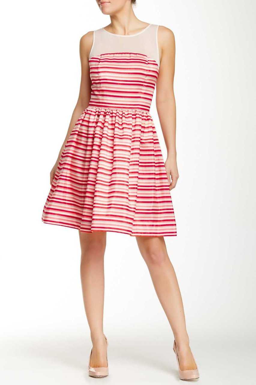 Taylor, Taylor - Stripe Illusion Dress 5450M