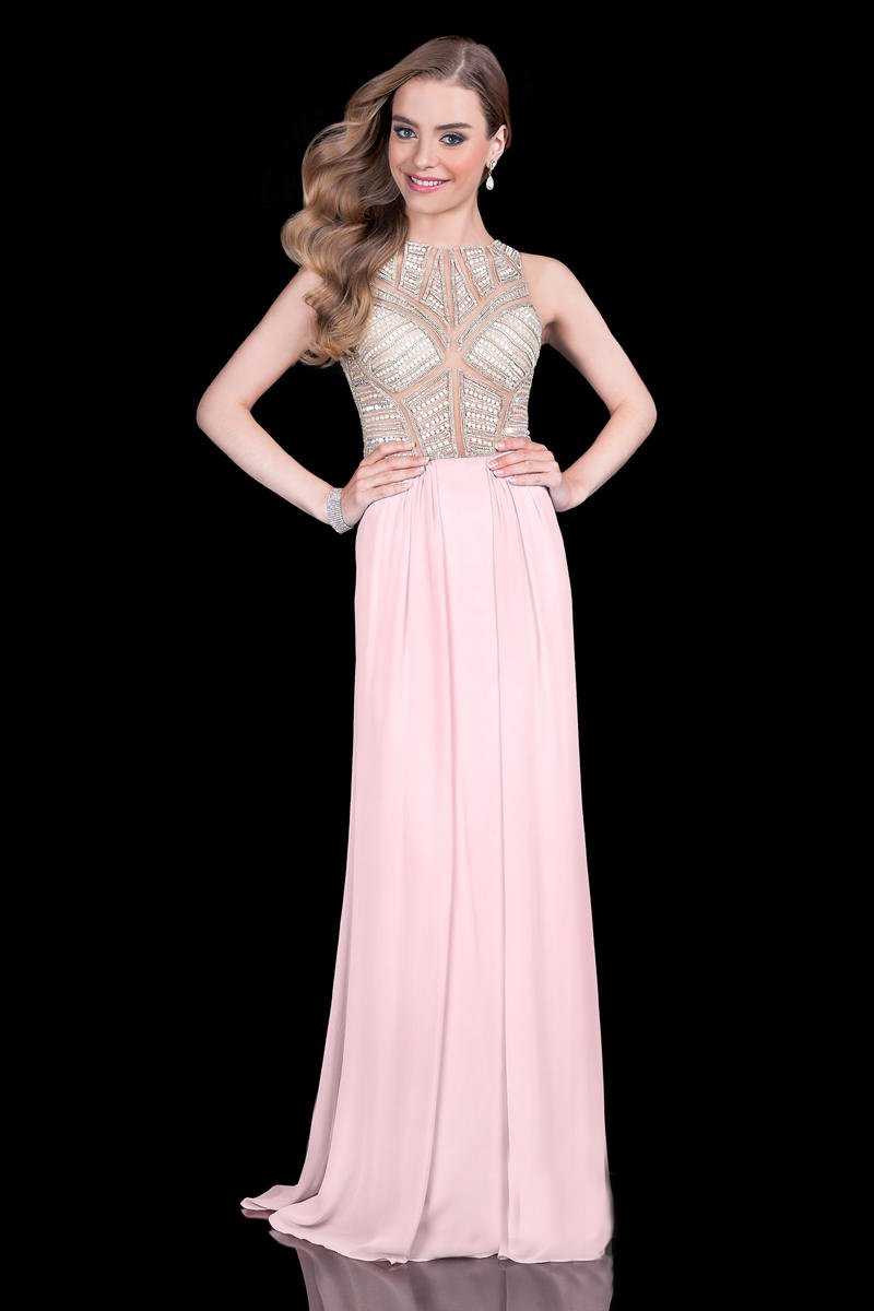 Terani Couture, Terani Couture - 1615P1294A Pearls and Crystals Embellished Long Gown