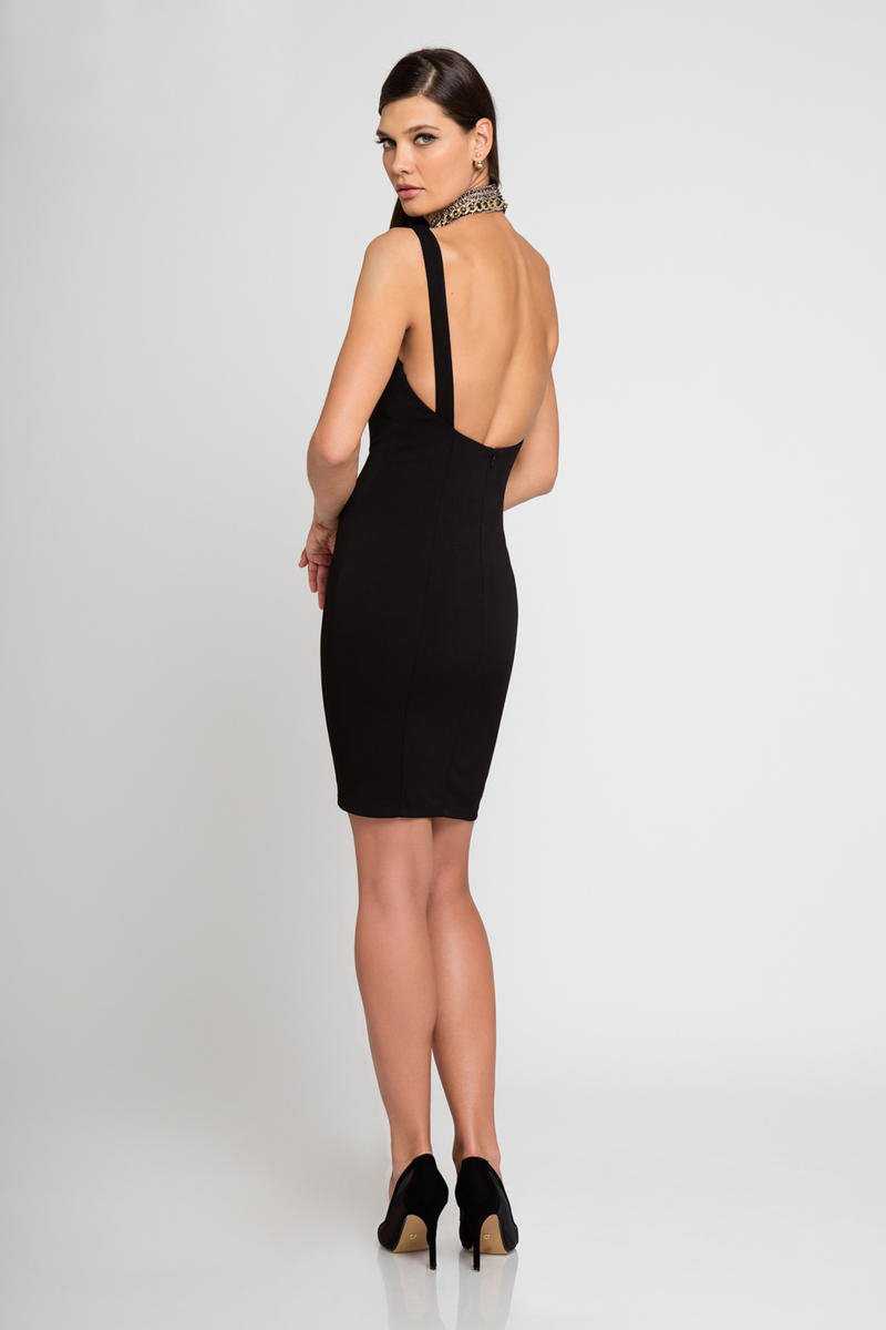 Terani Couture, Terani Couture - 1721C4014 Split Shoulder Sheath Dress