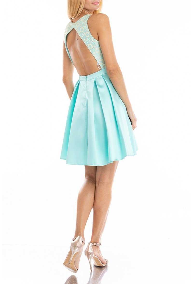 Terani Couture, Terani Couture - 1821H7914 Sleeveless Bateau Neck A-Line Short Dress