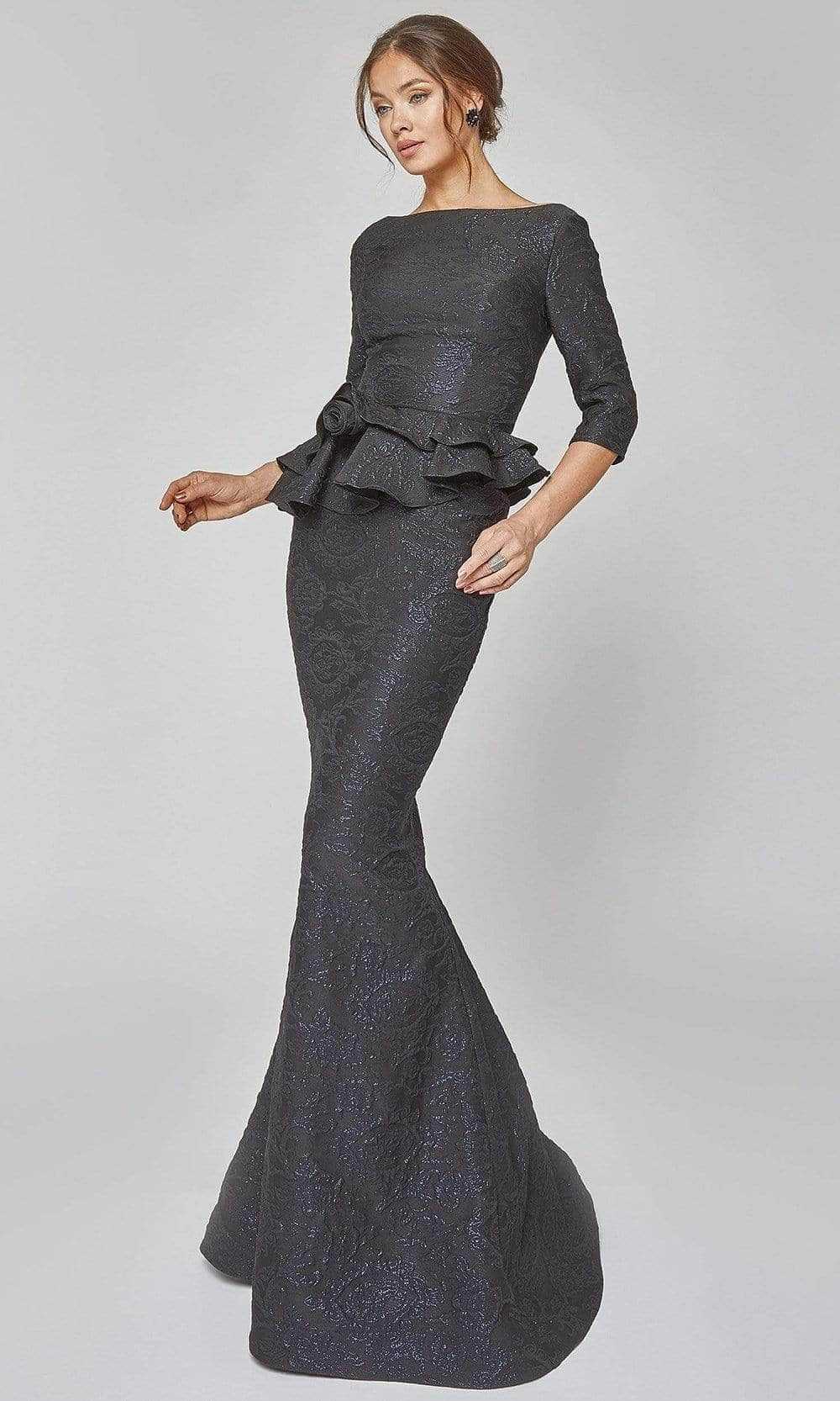 Terani Couture, Terani Couture 1921M0729 - Ruffled Peplum Formal Gown