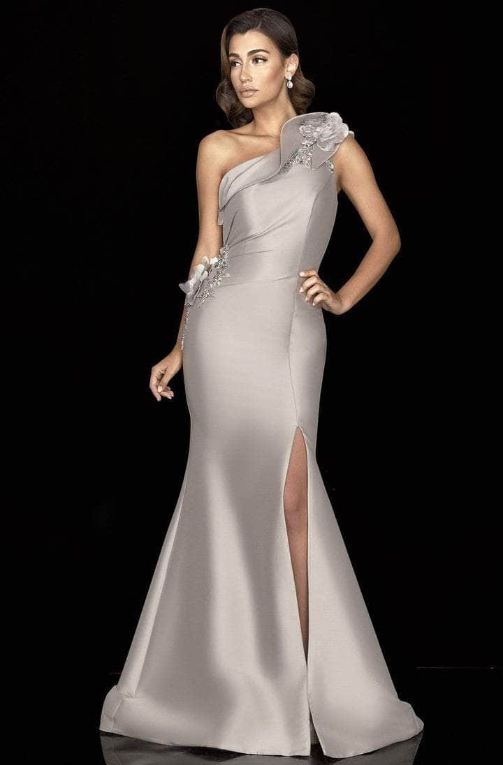 Terani Couture, Terani Couture - 2011E2427 Embellished Fold Over Long Gown