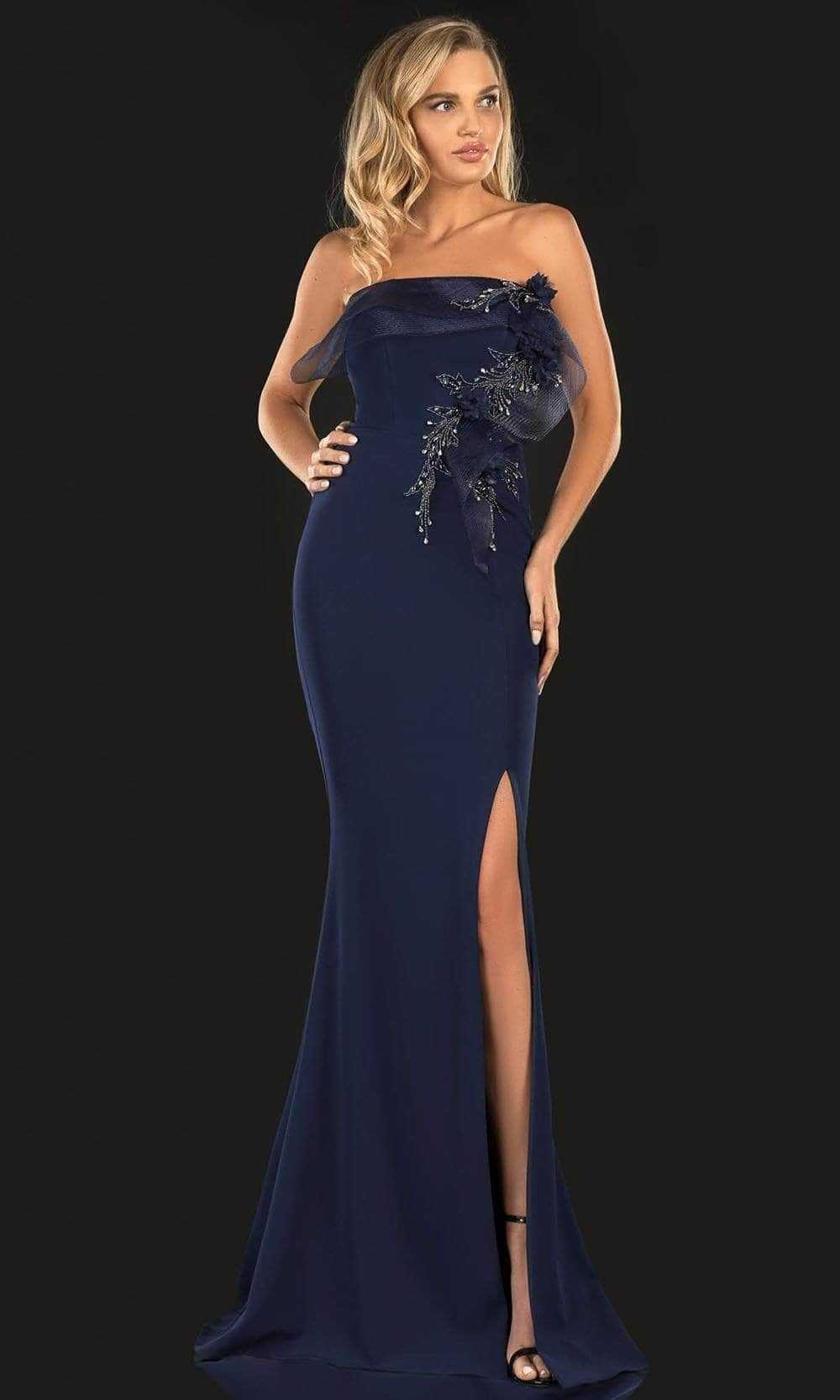Terani Couture, Terani Couture 2021E2818 - Strapless Horsehair Trim Prom Gown