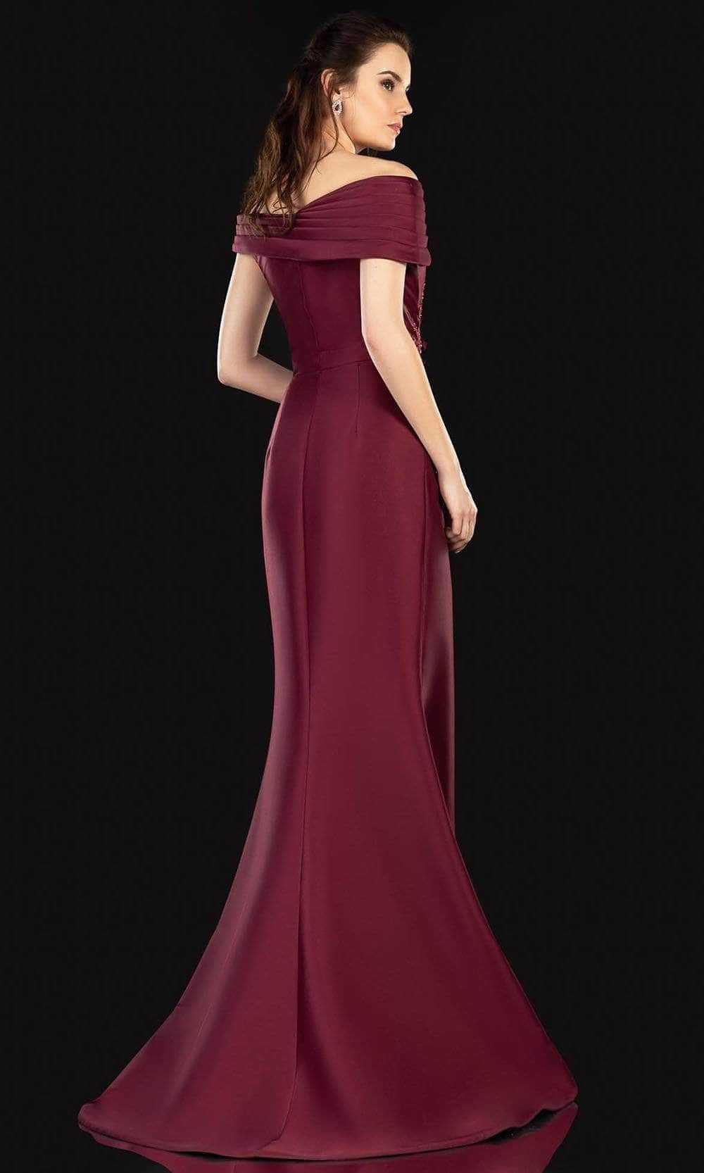 Terani Couture, Terani Couture 2021M2991 - Lace Applique Mikado Gown