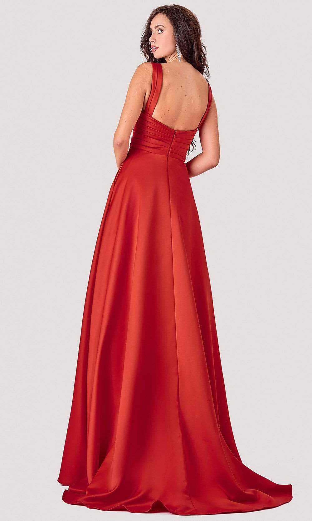 Terani Couture, Terani Couture - 2111P4100 Pleated Sweetheart A-line Dress