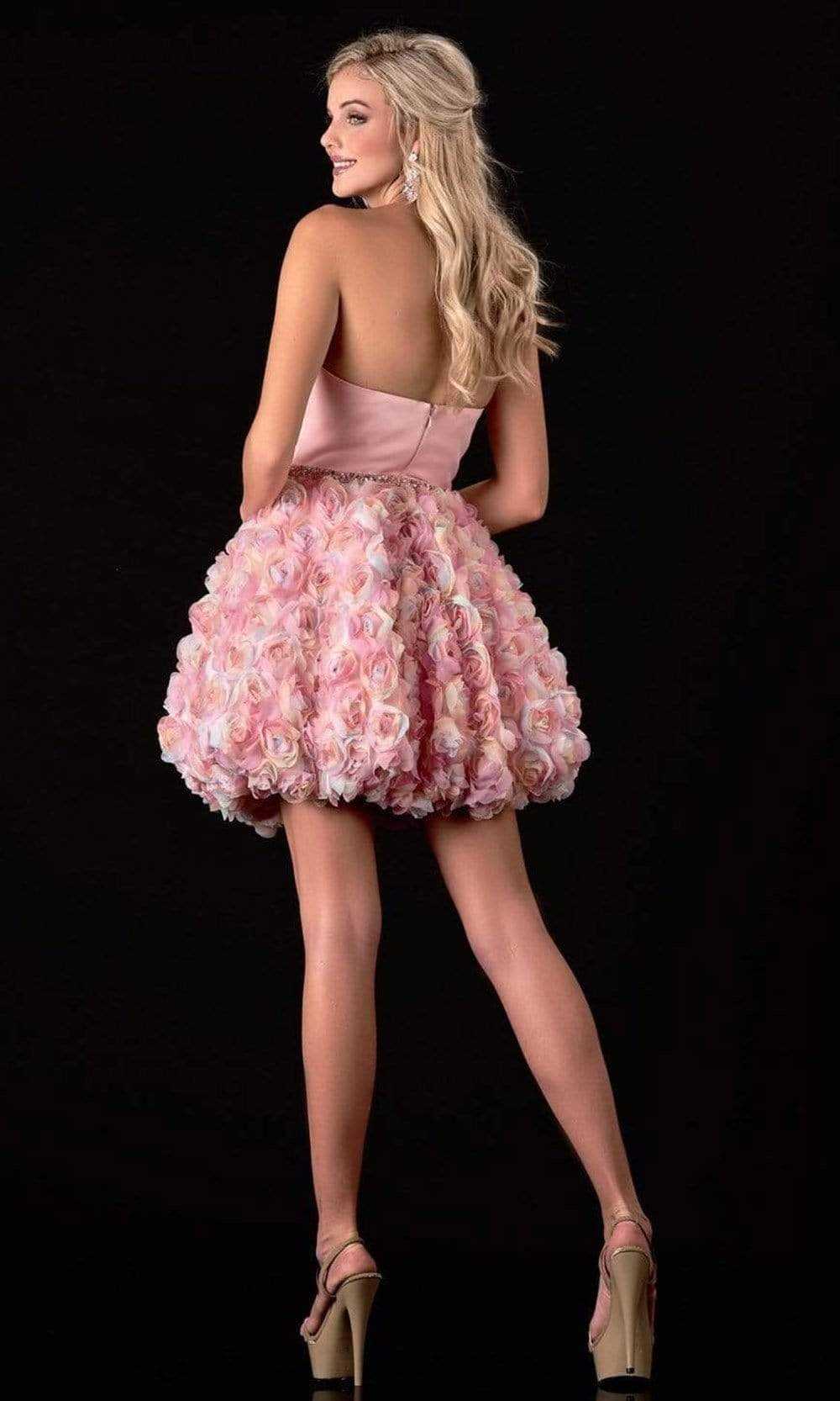 Terani Couture, Terani Couture - 2112P4391 Strapless Floral A-Line Cocktail Dress