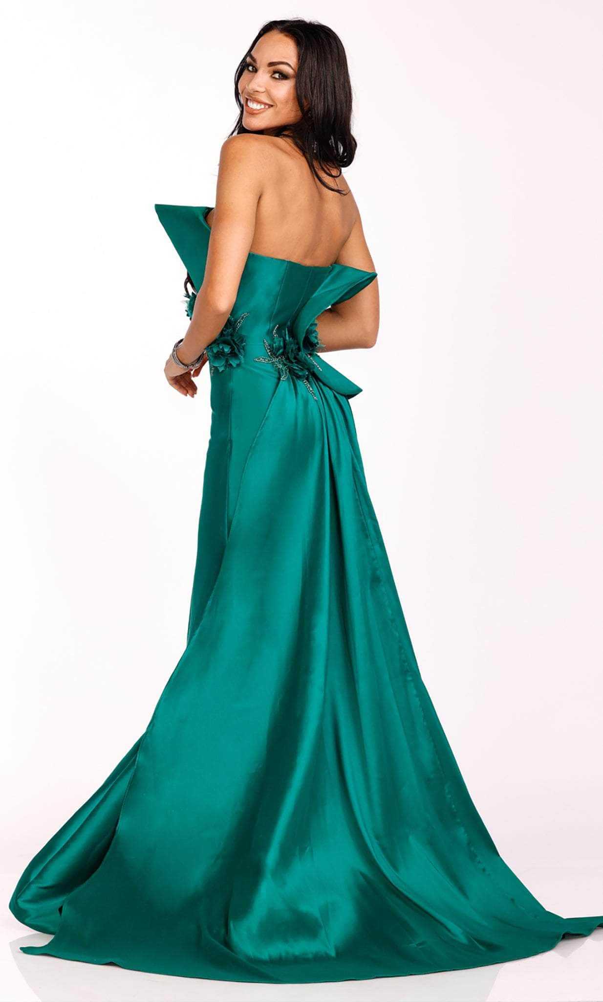 Terani Couture, Terani Couture 231E0308 - 3D Embellished Strapless Evening Dress